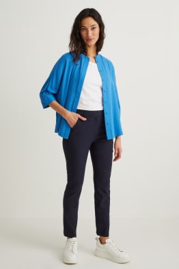 Stoffhose - Mid Waist - Slim Fit