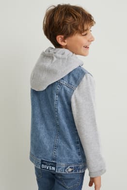 Jeansjacke mit Kapuze