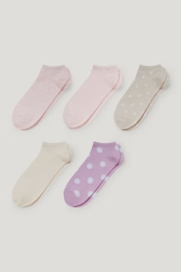 Multipack of 5 - trainer socks - with organic cotton