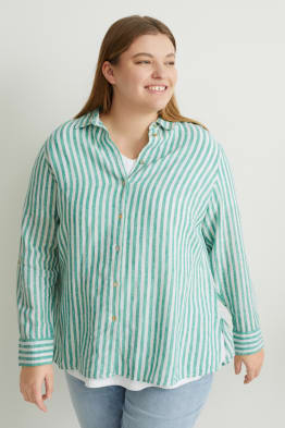 Blouse - with linen from EUROPEAN FLAX® - striped