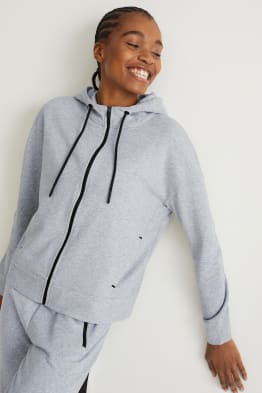 Zip-through sweatshirt with hood