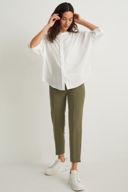 Pantalón de tela - high waist - cigarette fit