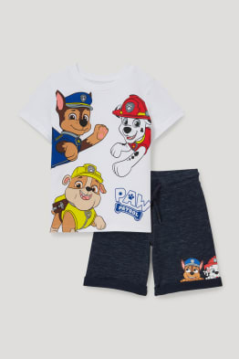 Psi Patrol - zestaw - koszulka z krótkim rękawem i szorty dresowe - 2 części