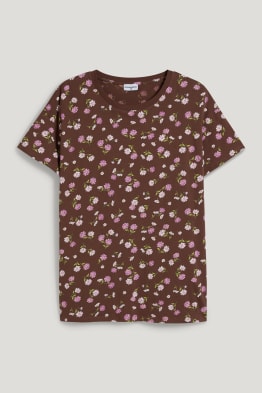 CLOCKHOUSE - tričko - s květinovým vzorem