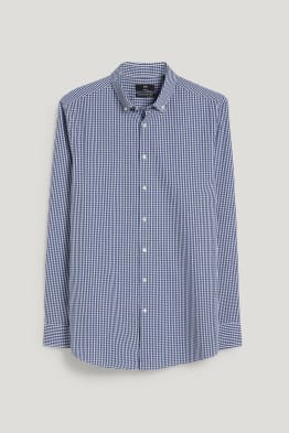 Chemise de bureau - slim fit - col button down - facile à repasser