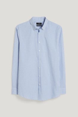 Chemise de bureau - slim fit - col button down - facile à repasser