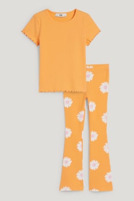 Set - T-shirt en flared legging - 2 delig