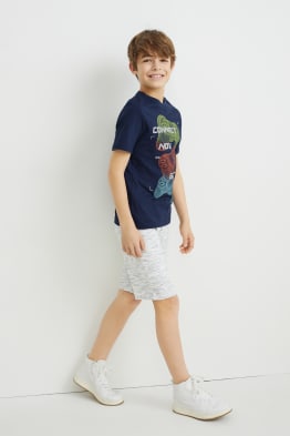 Set - Kurzarmshirt und Sweatshorts