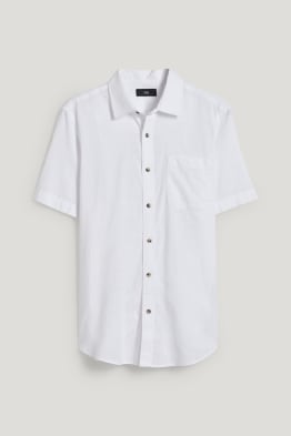 Camicia - regular fit - collo all'italiana