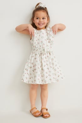 Set - rochie și elastic de păr - 2 piese - cu flori