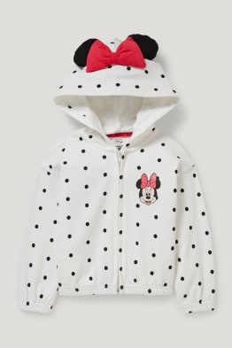 Minnie - giacca felpata con cappuccio - a pois
