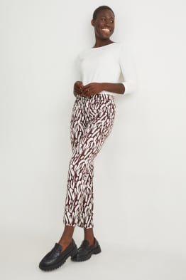 Pantalon de toile - high waist - regular fit - avec LENZING™ ECOVERO™