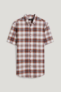 Camicia - regular fit - button down - a quadretti