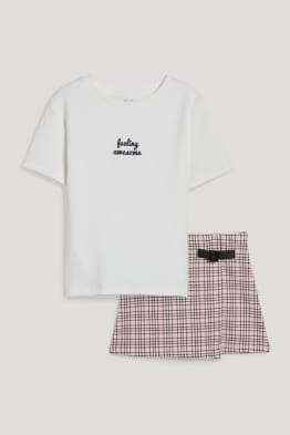 Ensemble - T-shirt et jupe - 2 pièces