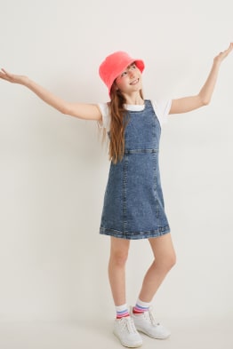 Set - vestito di jeans e maglia a maniche corte - 2 pezzi