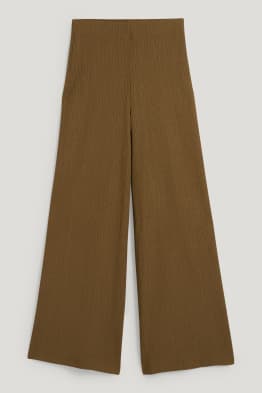 Broek van jersey - wide leg - met gerecycled polyester