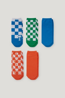 Multipack 5 ks - ponožky do tenisek s motivem - Snoopy