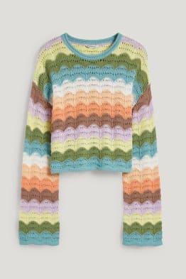 CLOCKHOUSE - maglione dal taglio corto - a righe