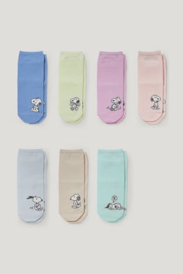 Paquet de 7 - mitjons turmellers amb dibuix - Snoopy