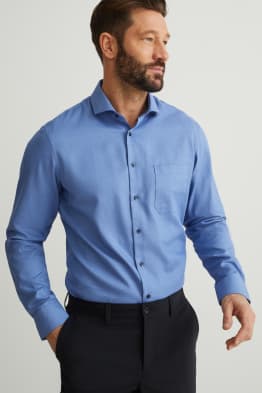 Chemise de bureau - regular fit - col cutaway - facile à repasser