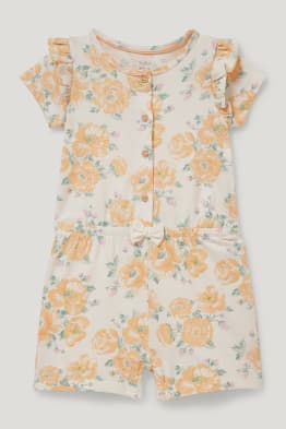 Baby-jumpsuit - gebloemd