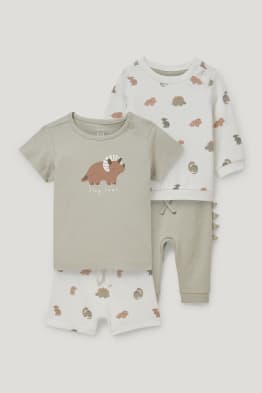 Confezione da 2 - dinosauri - completo per neonati - 4 pezzi