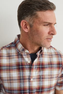 Camicia - regular fit - button down - a quadretti