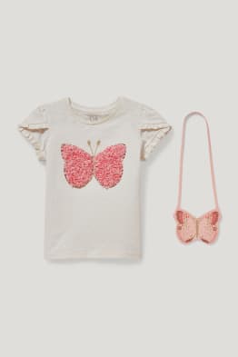 Set - Kurzarmshirt und Tasche - 2 teilig