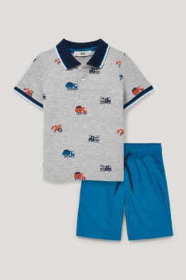 Set - polo shirt and shorts - 2 piece