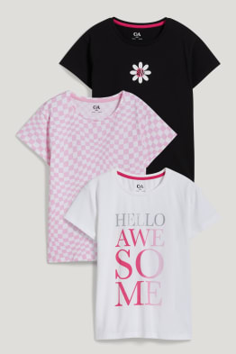 Talla grande - pack de 3 - camisetas de manga corta