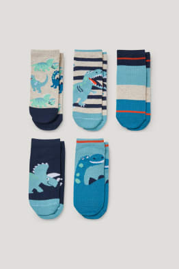 Multipack of 5 - dinosaur - socks with motif