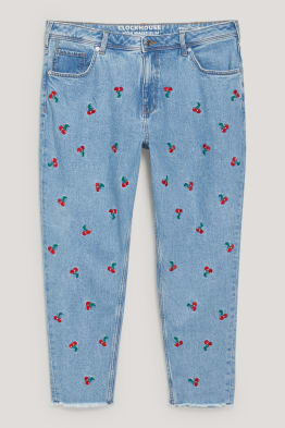 CLOCKHOUSE - Slim Jeans - High Waist - gemustert