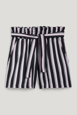 Pantaloni scurți - fibre Livaeco™ - cu dungi