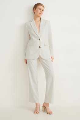 Plátěné kalhoty - mid waist - straight fit