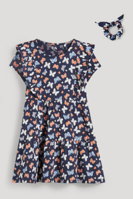 Conjunt - vestit i lligacues scrunchie - 2 peces