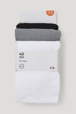Confezione da 3 - collant fini - 40 DEN