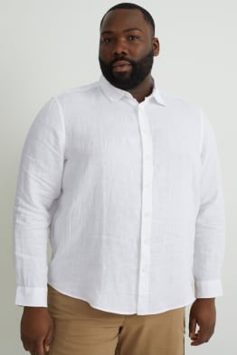 Camicia in lino - regular fit - collo all'italiana