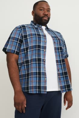 Camicia - regular fit - collo all'italiana - a quadretti