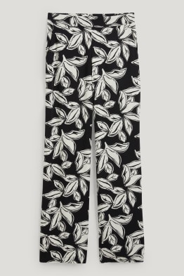 Pantalon de toile - high waist - palazzo - contient du LENZING™ ECOVERO™