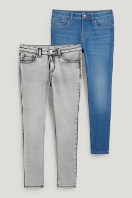 Rozszerzona rozmiarówka - wielopak, 2 szt. - skinny jeans