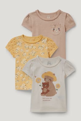 Multipack 3er - Baby-Kurzarmshirt