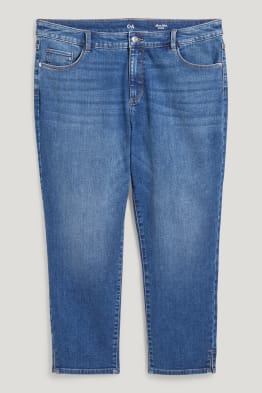 Cropped jeans - mid-rise waist - LYCRA®