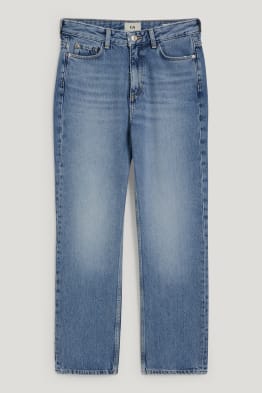 Straight jeans - wysoki stan
