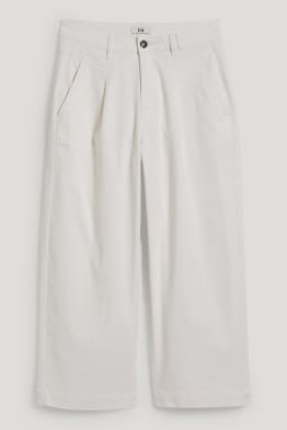 Pantalon de toile - high waist - wide leg