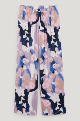 Satijnen pyjamabroek - met patroon
