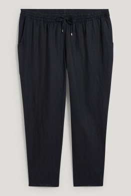 Pantalón de lino - mid waist - tapered fit