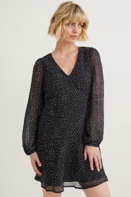 Robe en mousseline - à pois