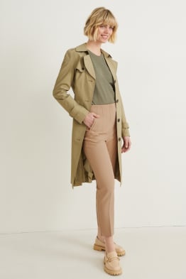 Pantalon en toile - high waist - regular fit