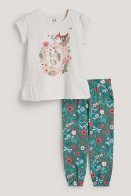 Set - T-shirt en jersey broek - 2-delig