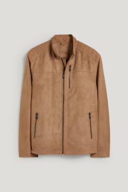Bomber jacket - faux suede